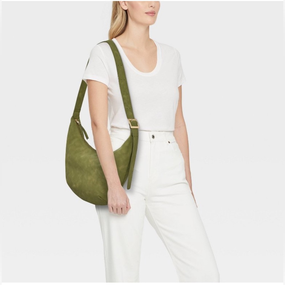 Universal Thread Olive Green Crescent Shoulder Bag